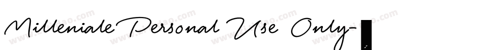 Milleniale Personal Use Only字体转换